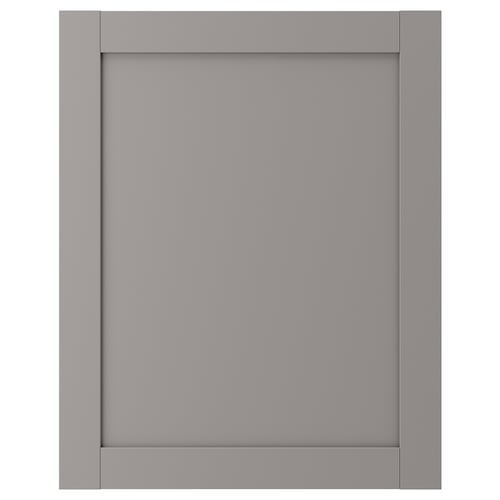 ENHET Porte, gris avec cadre, 60x75 cm