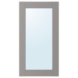 ENHET Porte miroir, gris avec cadre, 40x75 cm