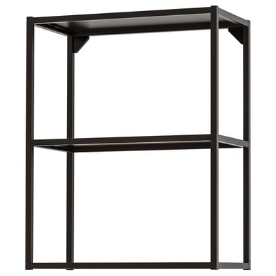 ENHET Structure murale avec étagères, anthracite, 60x30x75 cm