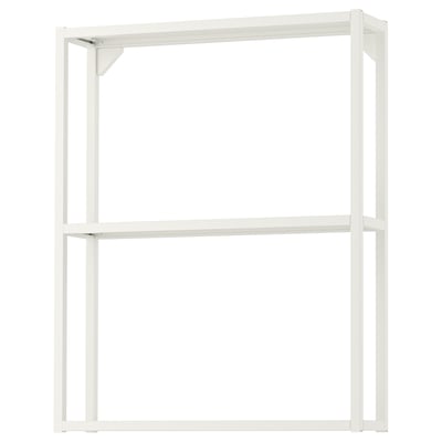 ENHET Structure murale avec étagères, blanc, 60x15x75 cm