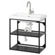 ENHET / TVÄLLEN Élément lavabo ouvert av 2 tbltes, anthracite, 64x43x65 cm