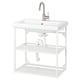 ENHET / TVÄLLEN Élément lavabo ouvert av 2 tbltes, blanc, 64x43x65 cm