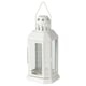 ENRUM Lanterne bougies ch-plat, int/ext, blanc, 22 cm