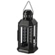 ENRUM Lanterne bougies ch-plat, int/ext, noir, 22 cm