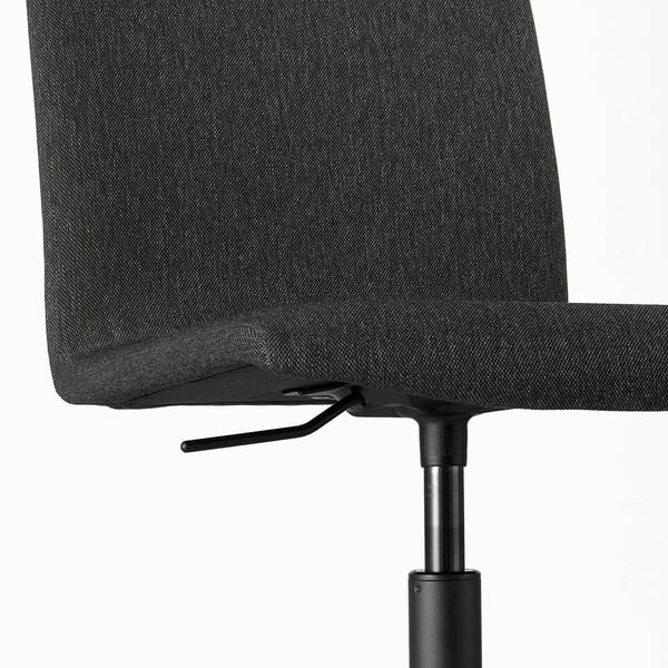 ERFJÄLLET Siège à roulettes, Gunnared gris foncé/noir