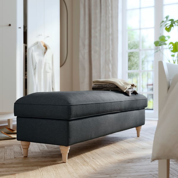 ESSEBODA Banc avec rangement, Knäbäck/anthracite bouleau