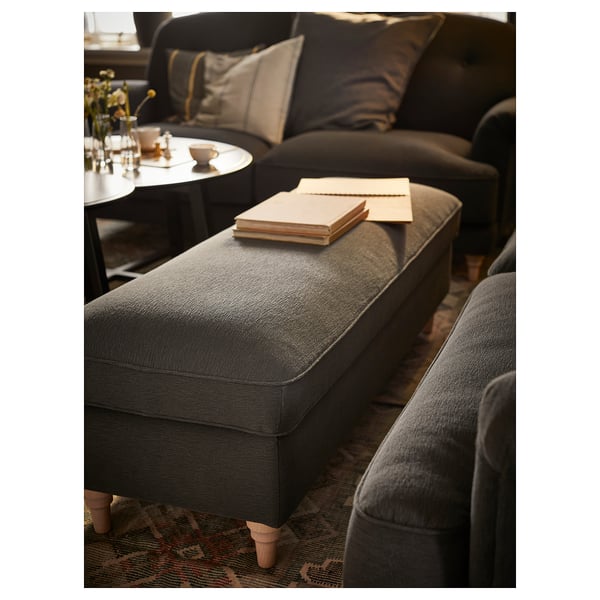 ESSEBODA Banc avec rangement, Knäbäck/anthracite bouleau