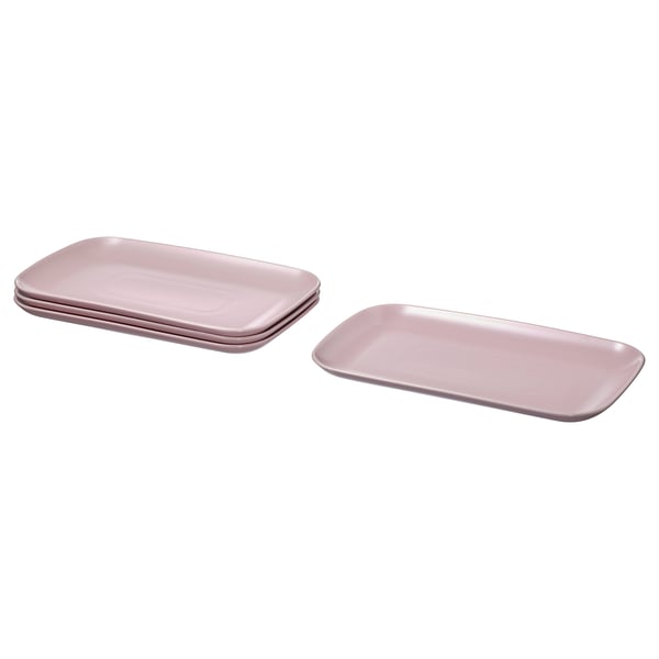 FÄRGKLAR Assiette, mat rose clair, 30x18 cm