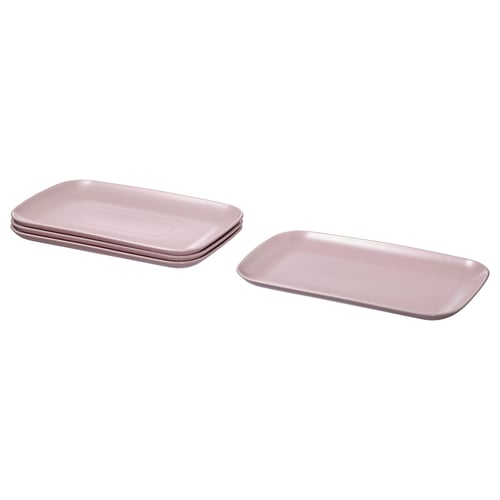 FÄRGKLAR Assiette, mat rose clair, 30x18 cm