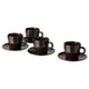 FÄRGKLAR Tasse et soucoupe, brillant/brun, 7 cl