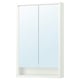 FAXÄLVEN Meuble à miroir éclairage intégré, blanc, 60x15x95 cm