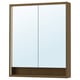 FAXÄLVEN Meuble à miroir éclairage intégré, brun motif chêne, 80x15x95 cm