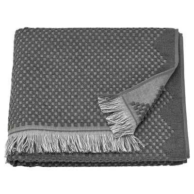 FJÄLLSTARR Serviette de bain, gris foncé, 70x140 cm