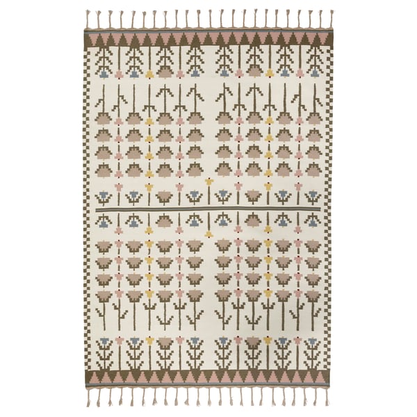 FODERLOSTA Tapis tissé à plat, naturel/fait main, 170x240 cm