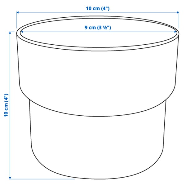 FÖRENLIG Cache-pot, intérieur/extérieur blanc, 9 cm