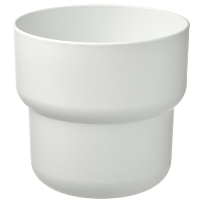 FÖRENLIG Cache-pot, intérieur/extérieur blanc, 19 cm