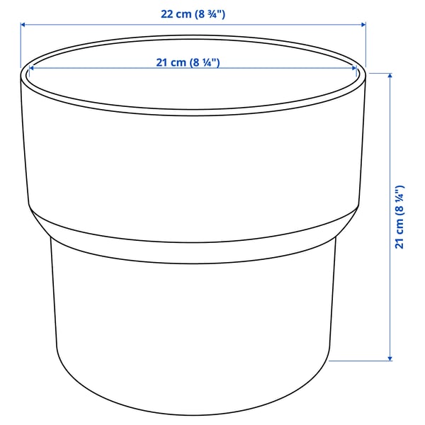 FÖRENLIG Cache-pot, intérieur/extérieur blanc, 19 cm