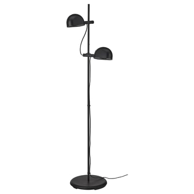 FOLKBÅT Lampadaire 2 spots, noir