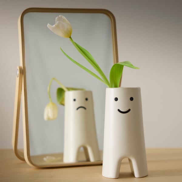 FRÖVÄXT Vase, blanc, 20 cm