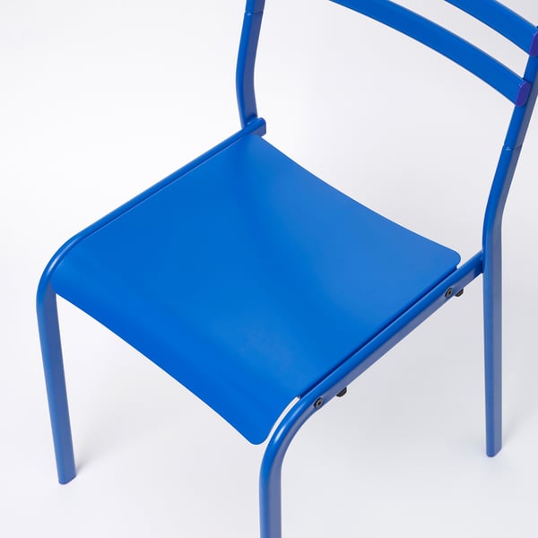 GENESÖN Chaise, métal/bleu