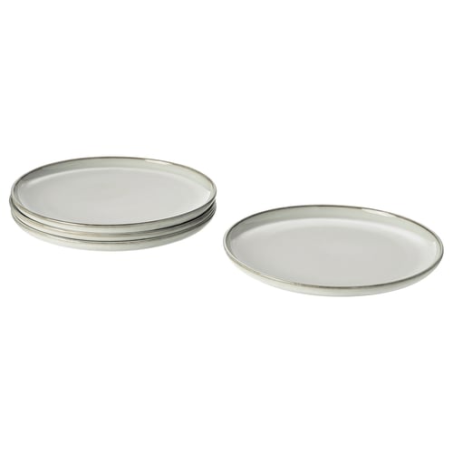 GLADELIG Assiette, gris, 25 cm