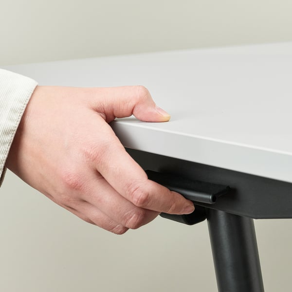 GLADHÖJDEN / NILSERIK Table et tabouret assis/debout, anthracite/gris