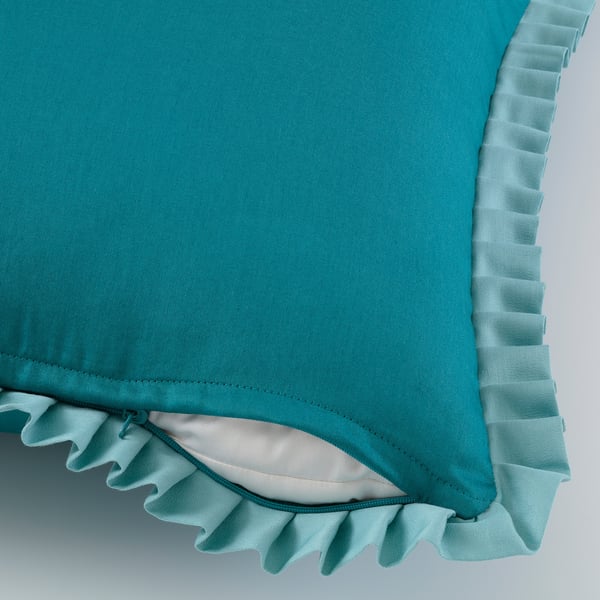 GOKVÄLLÅ Housse de coussin, bleu, 50x50 cm