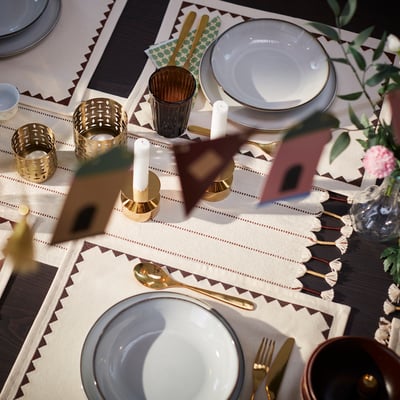 GOKVÄLLÅ Set de table, beige, 35x45 cm