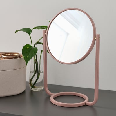 GRANVÅG Miroir de table, rose, 23x33 cm