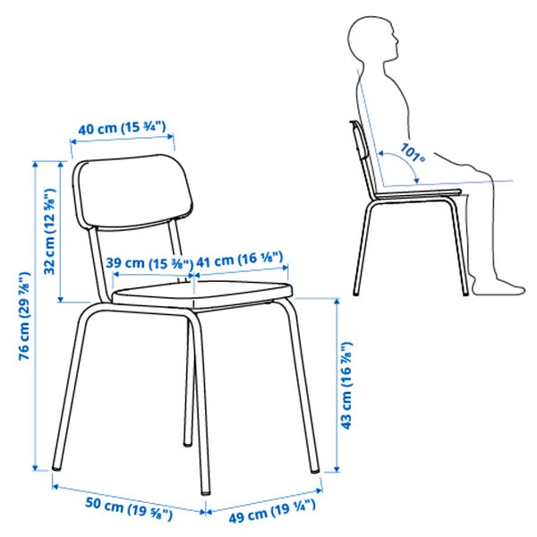 GRÅSALA Chaise, gris