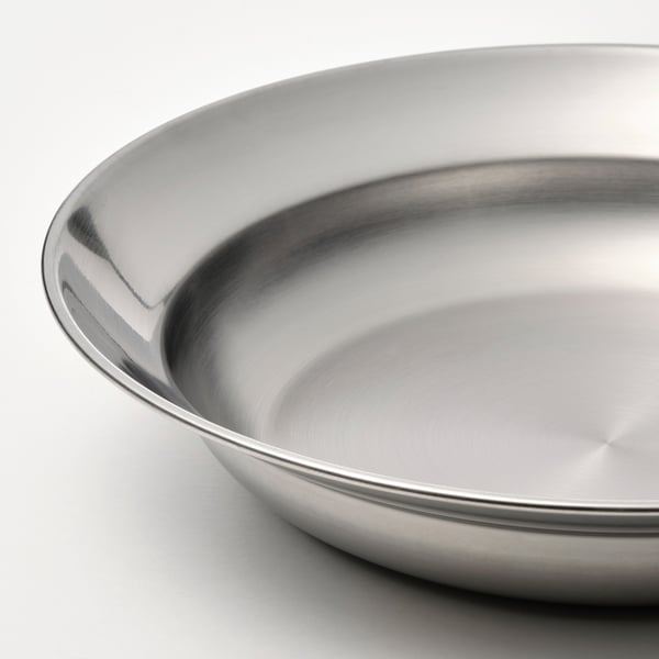 GRILLTIDER Assiette creuse, acier inoxydable, 21 cm