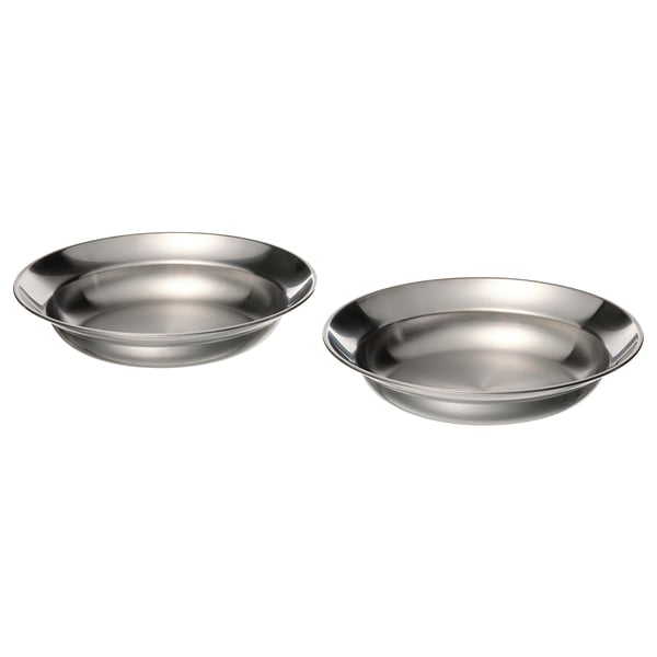 GRILLTIDER Assiette creuse, acier inoxydable, 21 cm