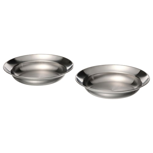 GRILLTIDER Assiette creuse, acier inoxydable, 21 cm