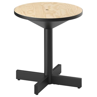 GRIMSARBO Table d'appoint, contreplaqué de pin/noir