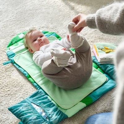 GRÖNFINK Matelas à langer, pliable/vert, 70x35 cm
