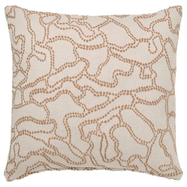 GULDFLY Housse de coussin, blanc cassé/jaune-beige, 50x50 cm