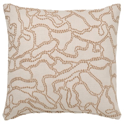 GULDFLY Housse de coussin, blanc cassé/jaune-beige, 50x50 cm