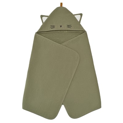 GULDVÄVARE Cape de bain bébé, vert, 60x125 cm