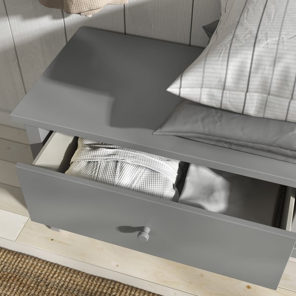 GULLABERG Banc avec rangement, gris, 148x43x52 cm