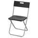 GUNDE Chaise pliante, noir