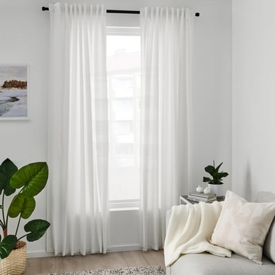 GUNNLAUG Rideau acoustique, blanc, 145x300 cm