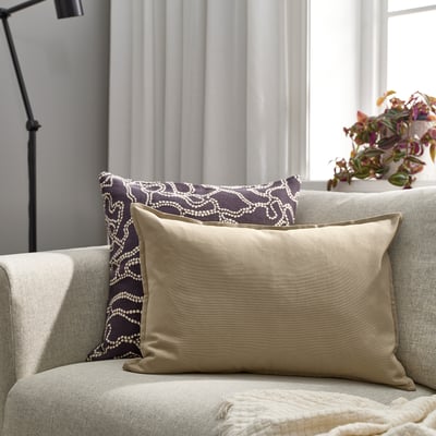 GURLI Housse de coussin, beige, 40x58 cm