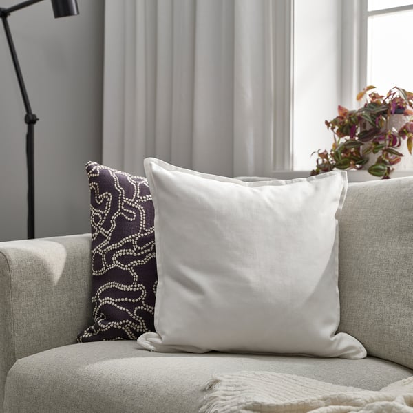 GURLI Housse de coussin, blanc, 50x50 cm