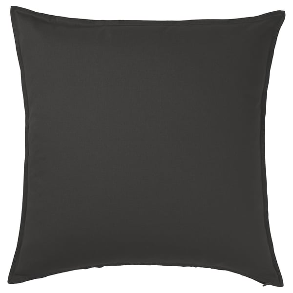 GURLI Housse de coussin, gris foncé, 65x65 cm