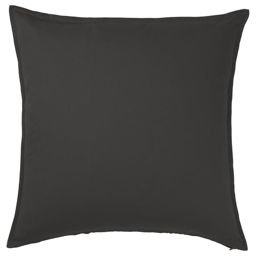 GURLI Housse de coussin, gris foncé, 65x65 cm