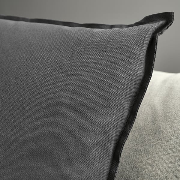 GURLI Housse de coussin, gris foncé, 65x65 cm