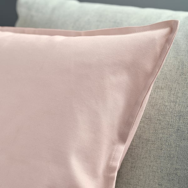 GURLI Housse de coussin, rose clair, 50x50 cm