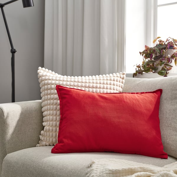 GURLI Housse de coussin, rouge, 40x58 cm