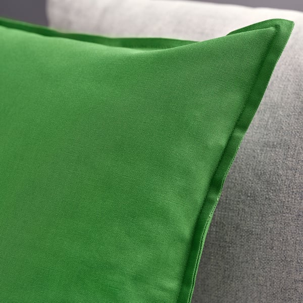 GURLI Housse de coussin, vert vif, 50x50 cm