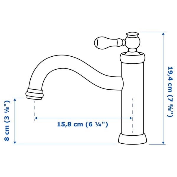 HAMNSKÄR Mitigeur lavabo, chromé